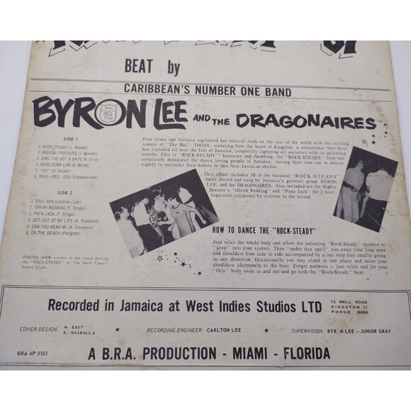 Byron Lee & The Dragonaires – Rock Steady ’67 Vinyl LP Reggae Ska - Picture 4 of 8